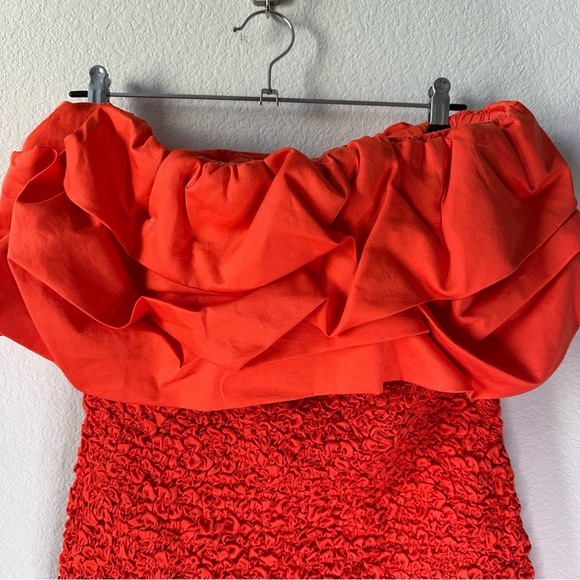 Mara Hoffman Kenza Ruffled Smocked Mini Dress
Poppy Red Size SZ L - Picture 8 of 12